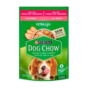 Pouch Dog Chow Adulto Todos Los Tamaños Pavo x 85 Grs