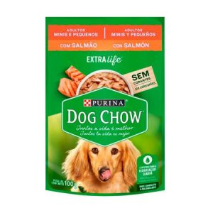 Pouch Dog Chow Adulto Mini Y Pequeños Salmon x 85 Grs
