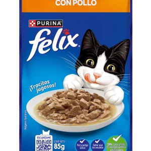 Pouch Felix Classic Pollo Caja 15 Uni x 85 Grs