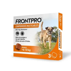 Frontpro Comprimidos Masticables Antiparasitario para perros 4-10kg pack x 2