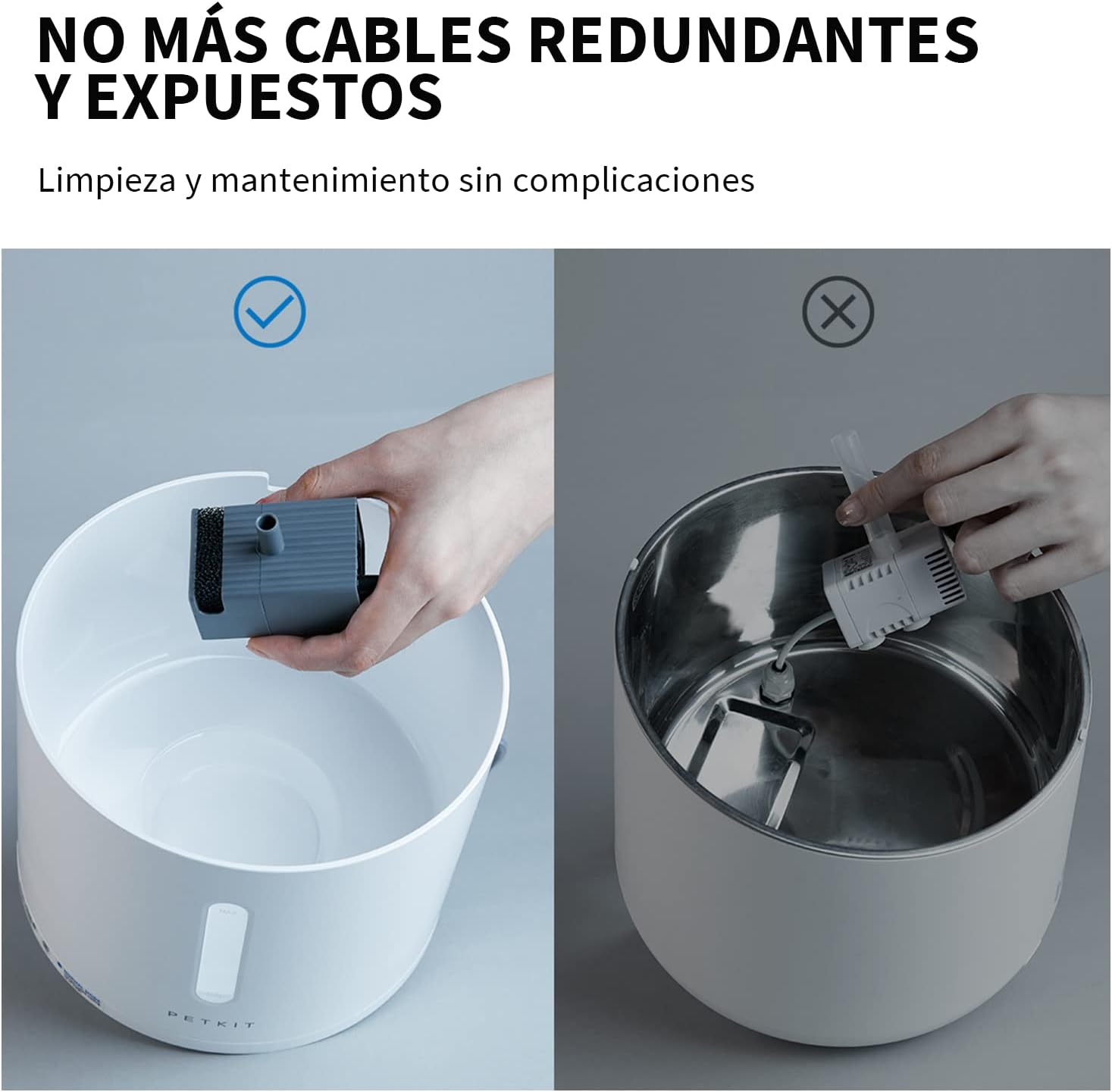 Fuente automática para gatos PETKIT Eversweet 2L, ultrasilenciosa con app - Imagen 3