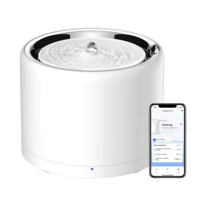 Fuente de agua inteligente Petkit para gatos y perros, acero inoxidable