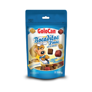 GOLOCAN BOCADITOS FINOS CARNE, POLLO Y CHOCOLATE x 500 GS