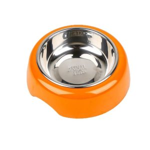 Comedero/Bebedero de melamina – M – Naranja