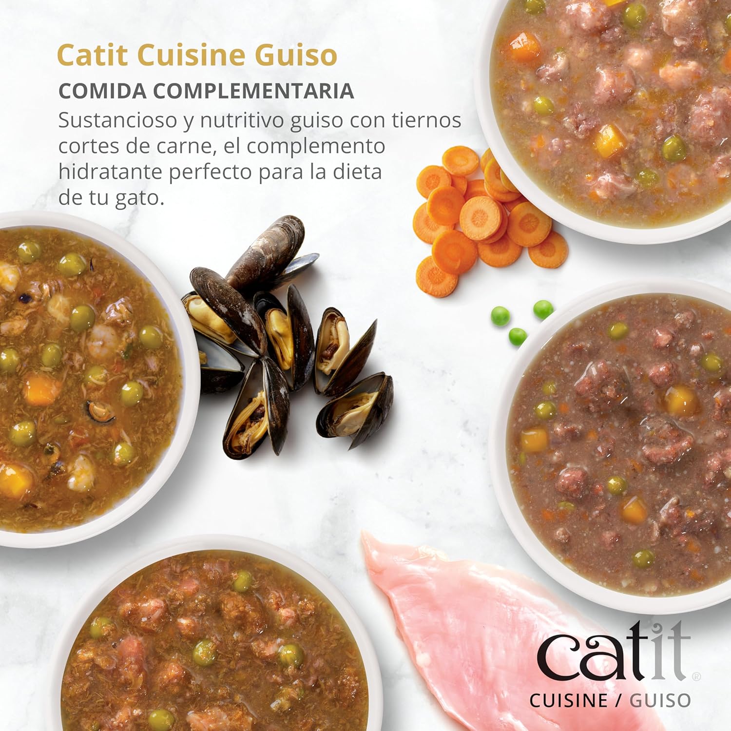 Guiso para gatos Catit Cuisine pollo con calabaza 95 g - Imagen 2