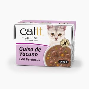 Guiso para gatos Catit Cuisine de vacuno con verdura 95 g