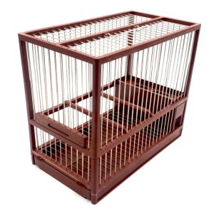 Jaula Jilguero Inox. Marrón Oscura