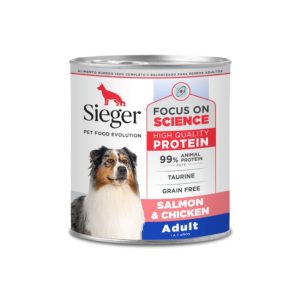 Sieger Salmón y Pollo en Lata para Perro Adulto | 340 gr