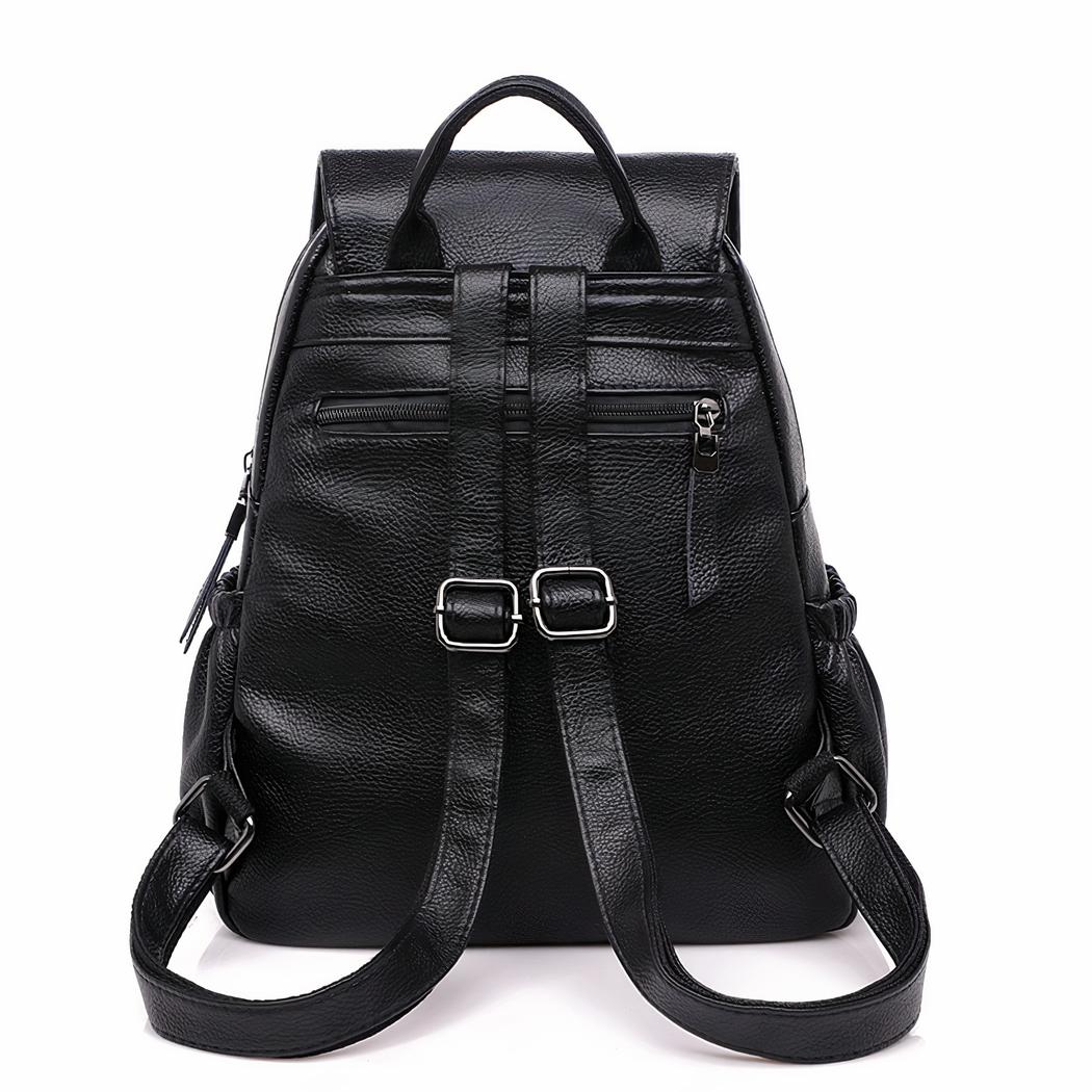 Mochila urbana para mujer en polipiel granulada - Imagen 2