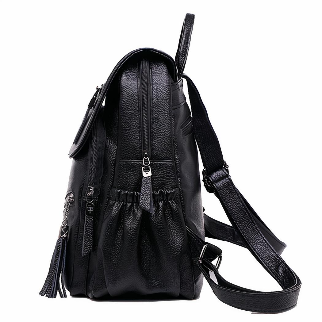 Mochila urbana para mujer en polipiel granulada - Imagen 3