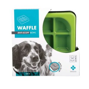 Comedero Lento Waffle | Verde y Naranja