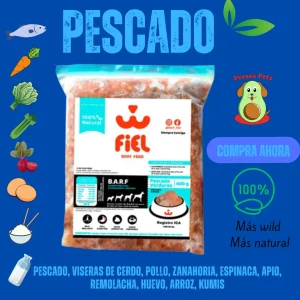 BARF De pescado Y Verduras X 400 Gramos