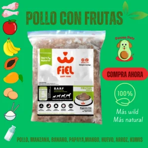 BARF De Pollo Y Frutas  X 400 Gramos
