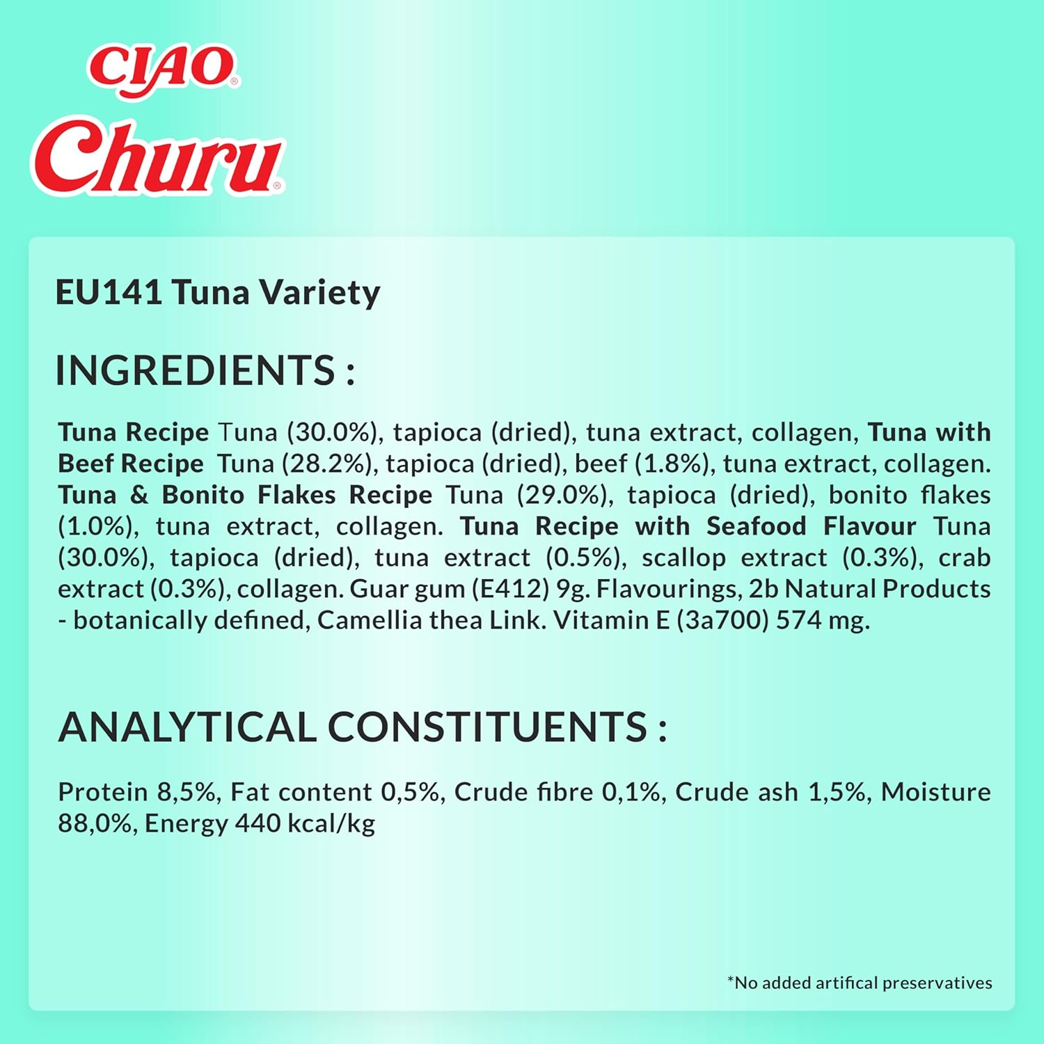 Premios para gatos inaba churu de atún, textura cremosa, 40 tubos x 14 g - Imagen 5