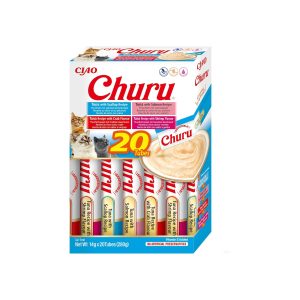 Premios para gatos inaba churu puré 4 sabores mariscos y atún 20x14g