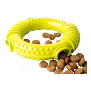 Juguete para Perros Anillo Dispensador Amarillo y Naranja