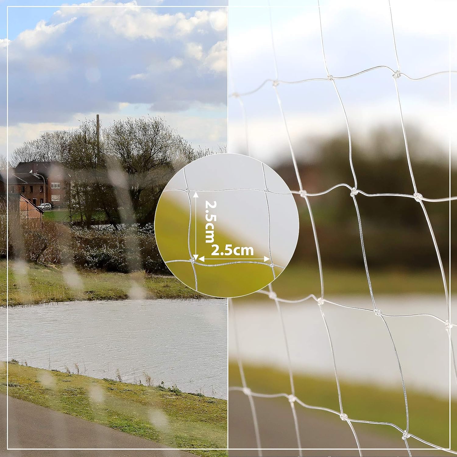 Red de seguridad para gatos lionto para balcón, tamaño 3×4 m - Imagen 3