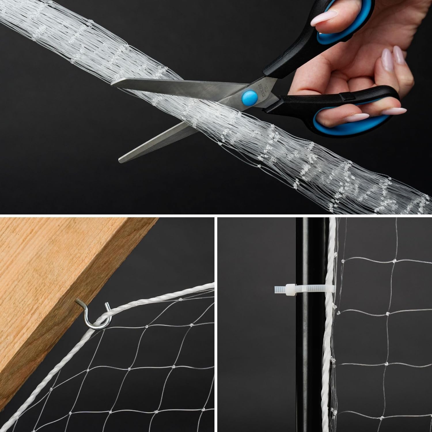 Red de seguridad para gatos lionto para balcón, tamaño 3×4 m - Imagen 5