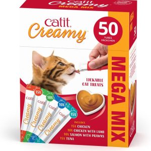 Snack húmedo para gatos Catit creamy multipack 50×10 g