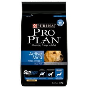 PRO PLAN Active Mind (adulto mayor 7años+) razas mediana y grandes_pollo